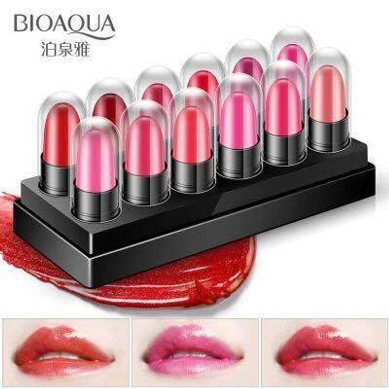 ลดพิเศษ* ลิปสติก 12สีสวยในกล่อง Bioaqua lipstick box set *สินค้าขายดี* ลิปสติกสีสวยถึง 12 เฉดสี สวยได้ในทุกโอกาส กล่องเดียวครบทุกสี ราคาสุดคุ้ม