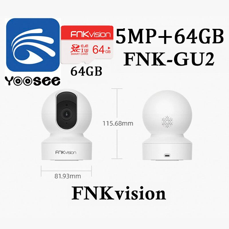 FNKvisionกล้องวงจรปิดไร้สาย  wifi camera Wireless IP Camera  มีภาษาไทย อินฟราเรด ภาพชัด5ล้านfull HD5MP ดูผ่านมือถือได้ APP:FNKvision