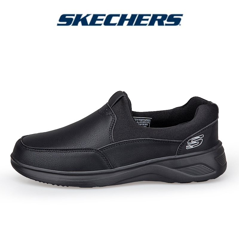 Skechers สเก็ตเชอร์ส รองเท้าผู้ชาย Men Spring and Autumn Leisure Sports Walking Shoes Non-slip Soft Sole Shoes - 253721-BBK Air-Cooled Arch Fit Classic Fit