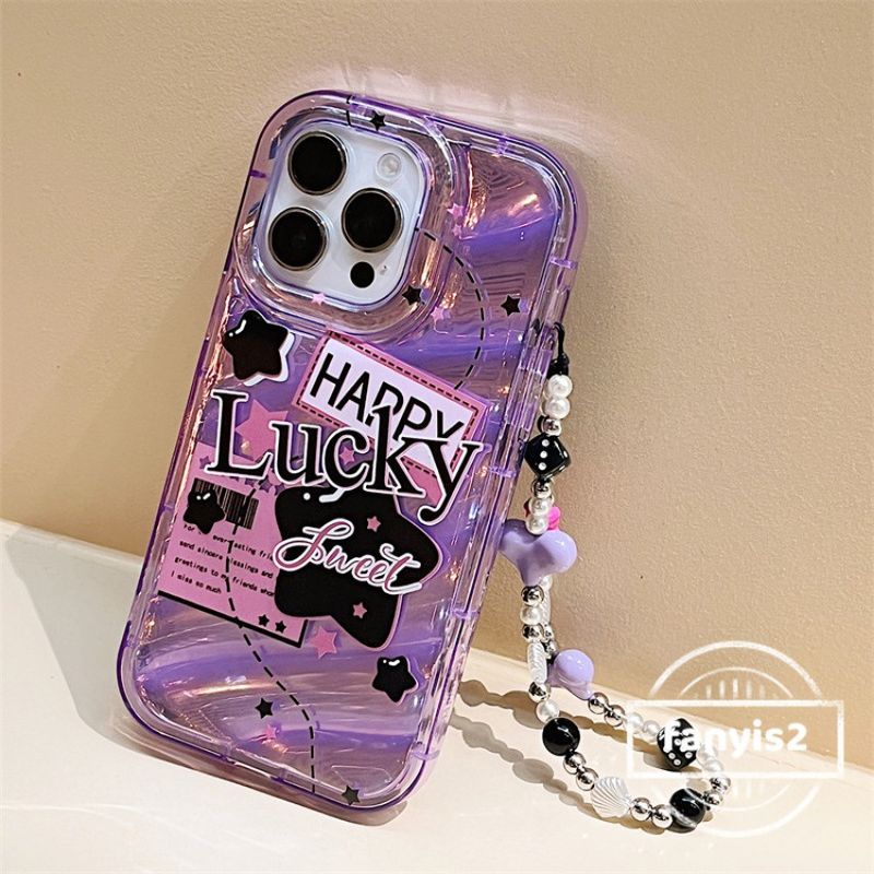 เคสโทรศัพท์มือถือ TPU แบบนิ่ม ลายดาวน้อยน่ารัก และโซ่ สําหรับ iPhone 15 11 14 13 12 Pro Max X XR Xs Max 8 7 Plus SE 2020