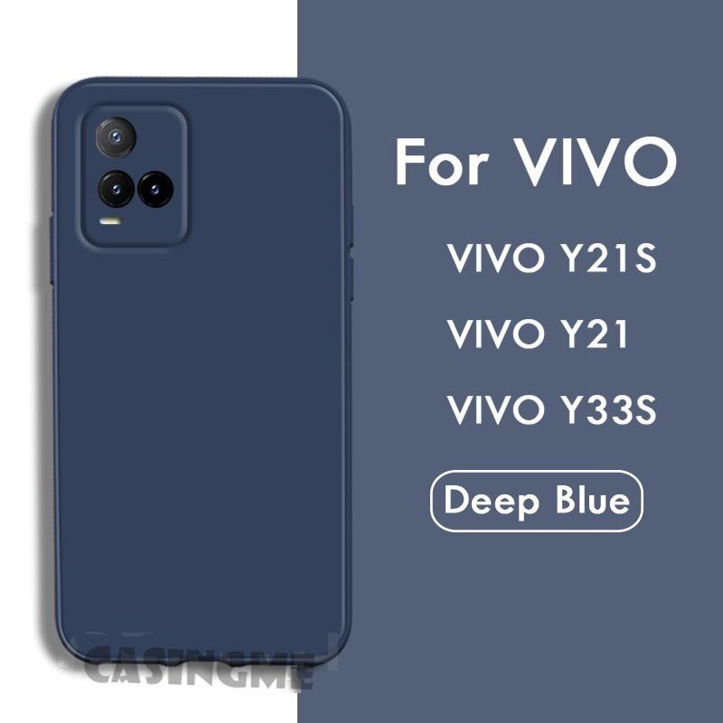 เคสโทรศัพท์ซิลิโคนเหลวทรงสี่เหลี่ยมสำหรับ Vivo Y33s Y21s Y21 Y 33 21 S ฝาครอบกันกระแทกด้านหลังแบบนิ่มป้องกันกล้อง