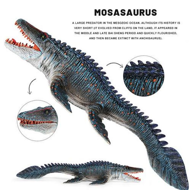 โมเดลไดโนเสาร์เหมือนจริง Mosasaurus ไดโนเสาร์ของเล่นสําหรับเด็ก