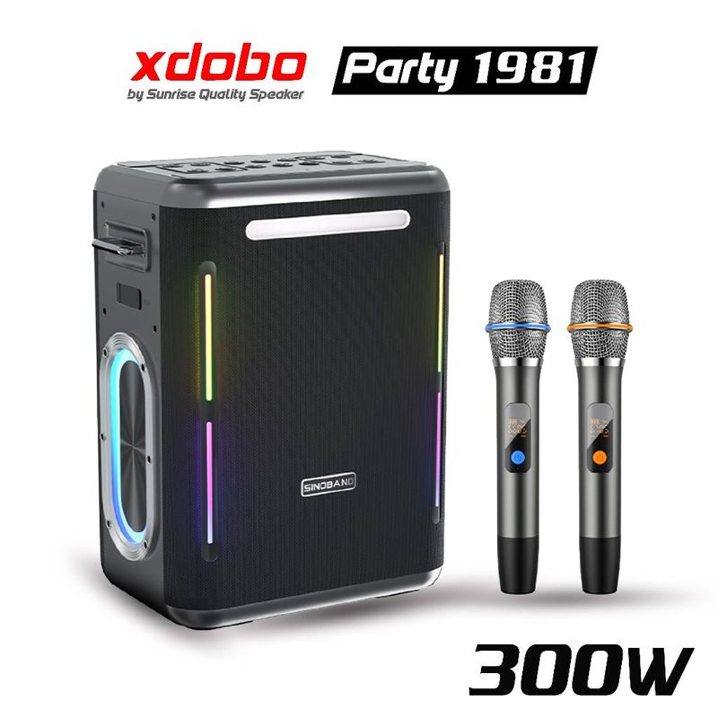 Xdobo Sinoband Party 300W Super Bass Outdoor ระบบเสียง 2.1 เสียงคมชัดทรงพลังเบสหนัก ลำโพงบลูทูธ 5.3 กลางแจ้ง แคมป์ปิ้ง