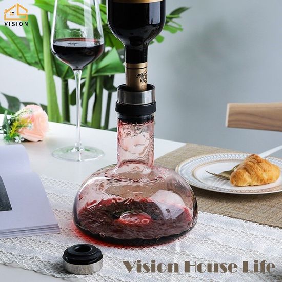 Vision หรูหราไวน์ Breather Carafe คริสตัลขวดเหล้าแก้วไวน์น้ำตก Decanter ในครัวเรือน Wine Wake Up หม้อไวน์ Pourer คอนเทนเนอร์