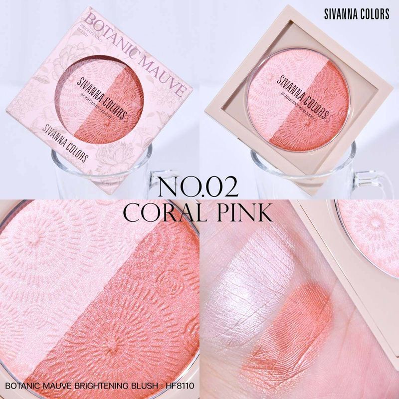 SIVANNA COLORS BOTANIC MAUVE BRIGHTENING BLUSH HF8110 ซีเวนน่า คัลเลอร์ส โบทานิค โมฟว์ ไบรเทินนิ่ง บลัช