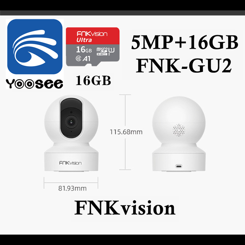 FNKvision กล้องวงจรปิด wifi360 Full HD 5MP IP Camera ความละเอียด กล้องวงจรปิดไร้สาย เทคโนโลยีอินฟราเรด APP:YooSee