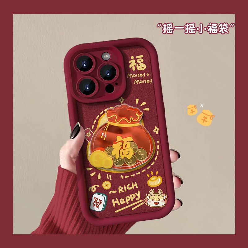 สำหรับ IPHONE 15เคส14 13 12 11 PRO MAX 7 8 PLUS X XR XS MAX ตุ๊กตาฟูหมุนด้วยมือซิลิโคน