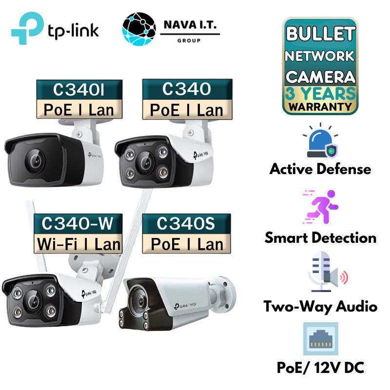 ⚡️กรุงเทพฯด่วน1ชั่วโมง⚡️TP-LINK VIGI C340 4/6MM 4MP, C340I 2.8/4MM 4MP, C340-W 4MM 4MP, C340S 4MM 4MP