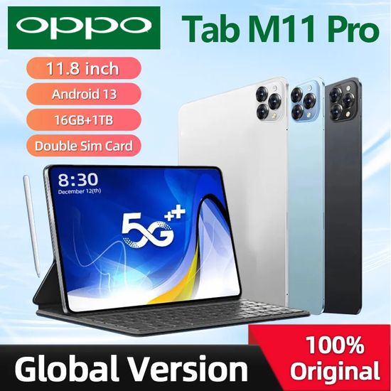 【รับประกัน1ปี+แป้นพิมพ์ฟรี】ใหม่ OPP0 M11 Pro 11.8นิ้ว 5G แท็บเล็ต RAM16GB ROM512GB Full HD 13-Core แท็บเล็ตถูกๆ รองรับ2ซิมการ์ด Andorid 13.0 4g/5G แท็บเล็ตของแท้ แท็บเล็ตของแท้ tablet android แทบเล็ต ของแท้ ส่งฟรี 8800mAh แทปเล็ตราคาถูก แท็บเล็ตราคาถูก