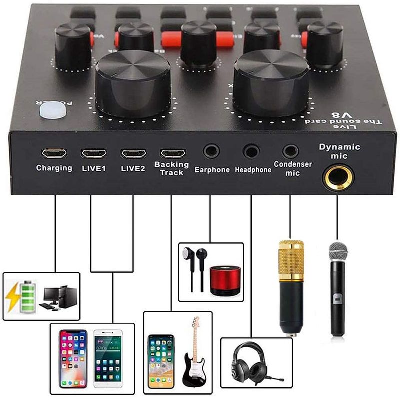 🎙️ไมค์อัดเสียง 🎙️BM800 พร้อมอุปกรณ์ห้องอัดครบเซ็ต ไมค์คอนเดนเซอร์ Condensor Microphone v8 sound card ขาตั้งไมค์