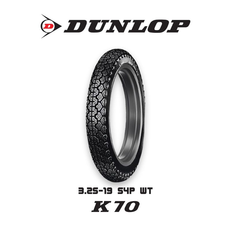 Dunlop K70 ยางมอเตอร์ไซค์ Classic / Custom / Vintage / SR400 / SR500 / Royal Enfield