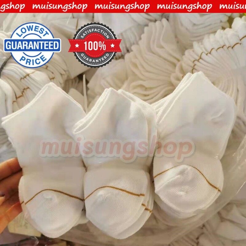 ถุงเท้าเด็ก ถูกที่สุด ถุงเท้าทารก สีขาว น่ารัก  BY muisungshop