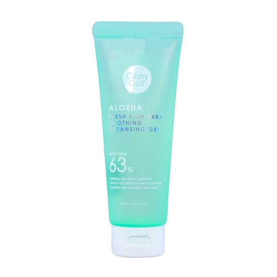 Cathy Doll Fresh Aloe Vera Soothing Cleansing Gel 120ml เคที่ดอลล์ เจลล้างหน้า ว่านหางจระเข้ สำหรับผิวแพ้ง่ายและผิวที่เป็นสิว