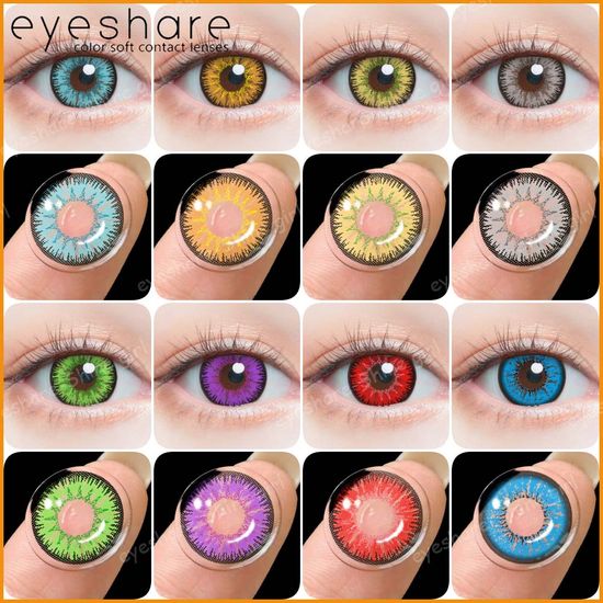 EYESHARE (COD) bella seri คอนแทคเลนส์ผี 1 คู่ ตาโตแบ๊วๆ🔥 คอนแทคเลนส์คอสเพลย์ red/grey doll eyes cosplay anime seri