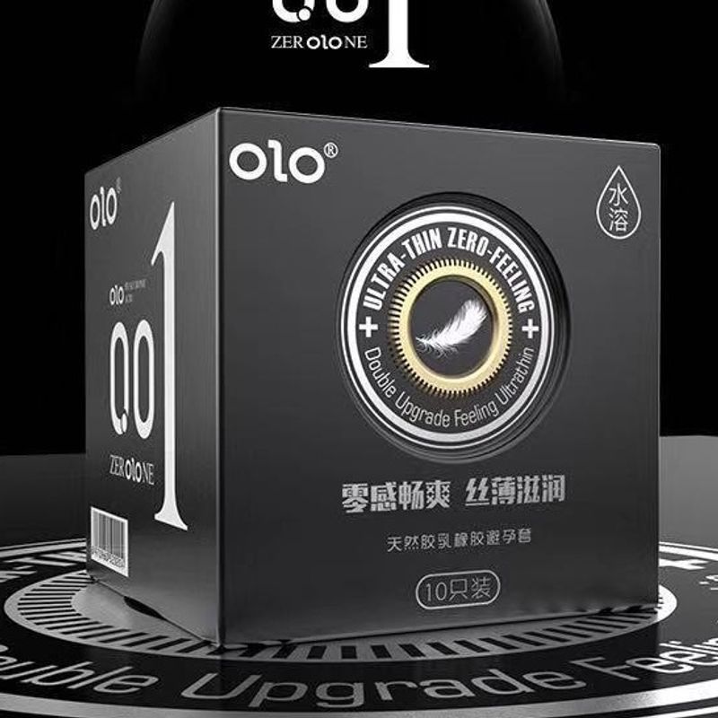 OLO Neo Condoms50-52-54ถุงยางอนามัย มีให้เลือก3สี 10ชิ้น/1กล่อง ขนาดบางเฉียบ0.01มม ถุงยางราคาถูกไม่ระบุชื่อสินค้าด้านหน้