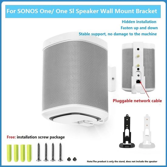 SONOS One/one Sl Metal Hook Holder Wall Bracket,ดำ