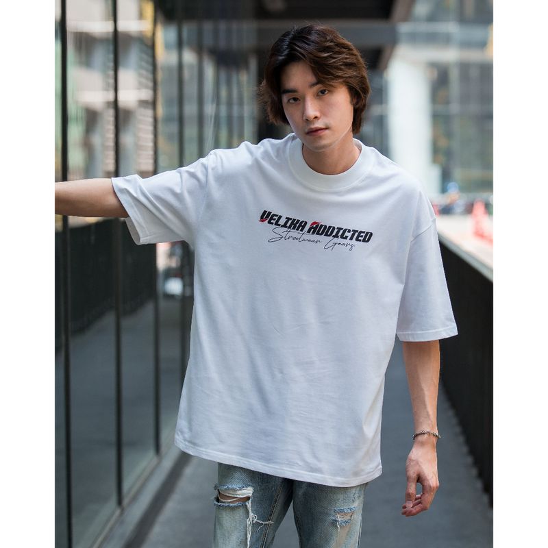 เสื้อ Oversize "Gears" [White] | Velika