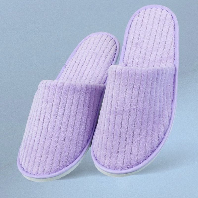 รองเท้าใส่ในบ้าน รองเท้าโรงแรม พื้นยาง กันลื่น slipper สลิปเปอร์ สีพื้น