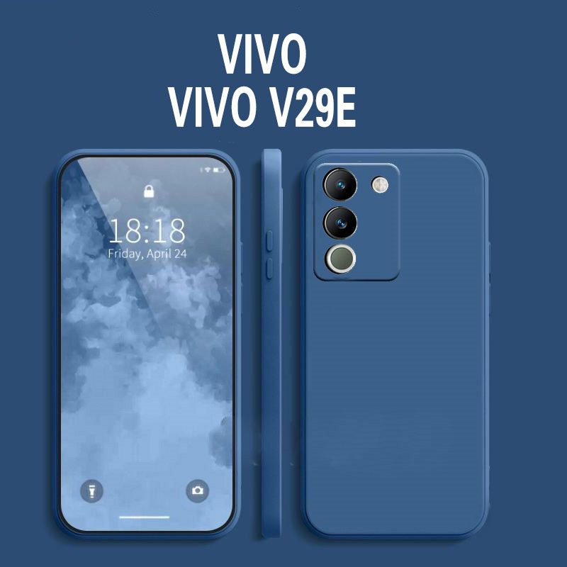 แฟชั่นเคสซิลิโคนเหลวหลากสีสำหรับ Vivo V30 Pro V29E V V29E 29E 4G 5G 2024แฟชั่นด้านตรงง่ายเคสทนกระแทกโทรศัพท์เคสกันกระแทกแบบนุ่มกันกระแทกฝาครอบหลังคู่