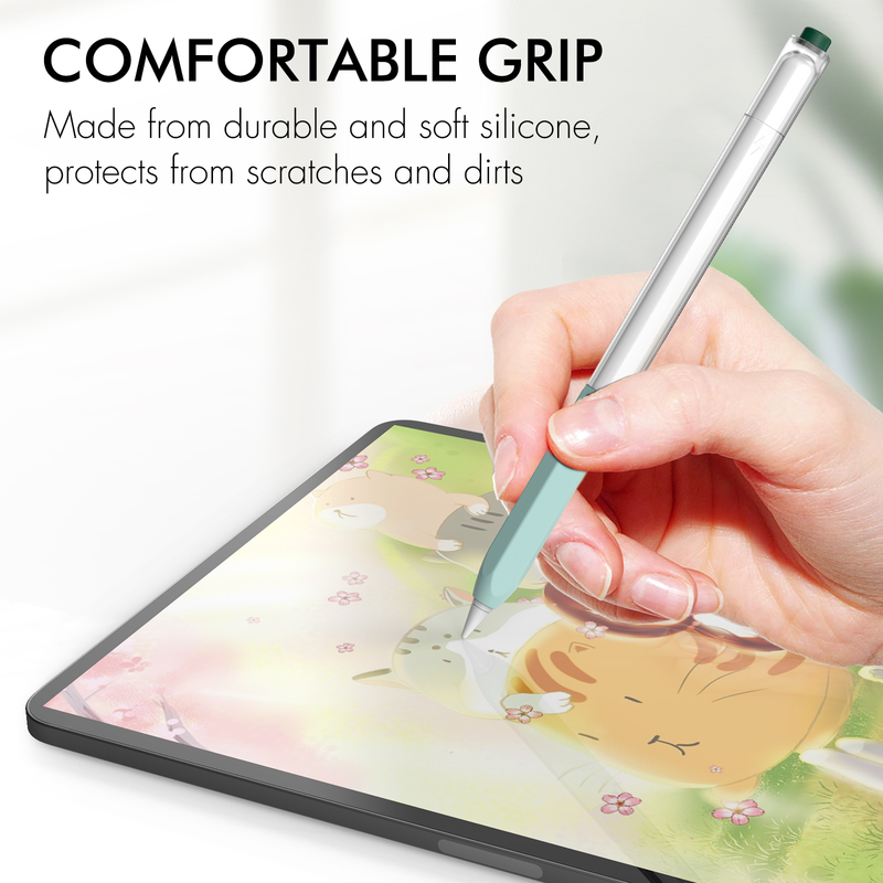 AhaStyle เคสปลอกปากกาซิลิโคนใส Translucent Silicone Cover with Pen Grip for Apple Pencil Gen 2