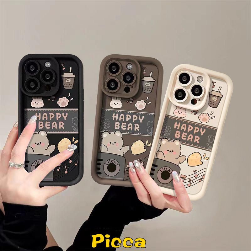 เคสมือถือ แบบนิ่ม ลายการ์ตูนหมี สําหรับ Vivo Y17 Y17s Y15 Y21 Y21s Y11 Y91 Y33 Y12s Y20i Y51 Y15A Y12 Y35 Y27 Y15s Y16 Y22 Y31 Y30 Y36 Y02 Y91C Y20 Y22s Y20s Y50 Y12i