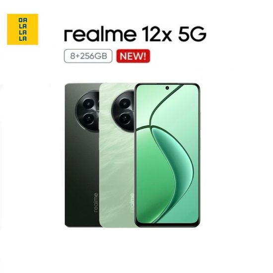 realme 12x 5G[8+256GB] กล้อง AI 50MP ดีไซน์บาง7.89 มม. เครื่องศูนย์แท้ รับประกันศูนย์ 1 ปี