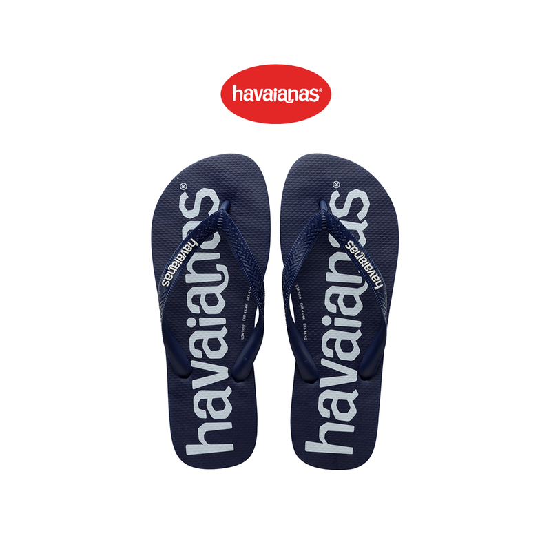 HAVAIANAS รองเท้าแตะผู้ชาย Top Logomania Flip Flops NAVY BLUE 41442640555U_C3BLXX