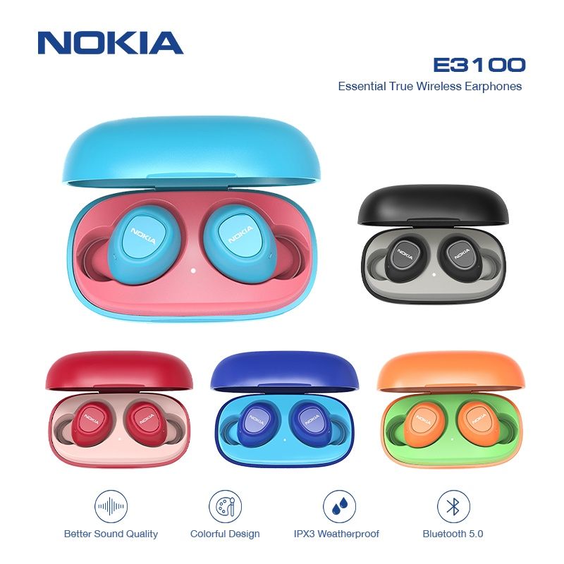 Nokia หูฟังไร้สาย E3100 หูฟังอินเอียร์ไร้สาย Essential True Wireless Earphones รองรับ SmartPhone Tablet