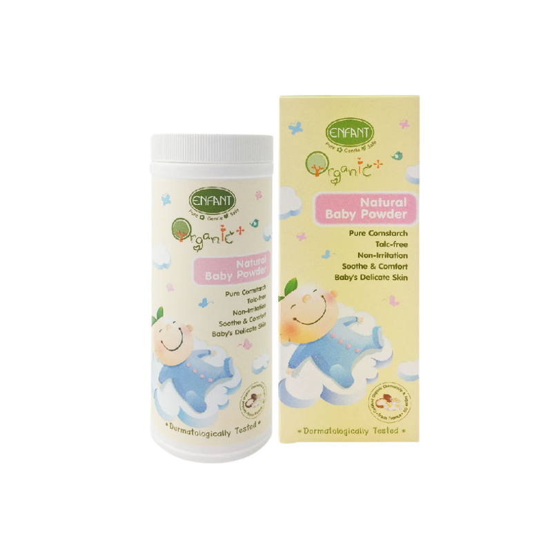 ENFANT (อองฟองต์) Organic Plus Natural Baby Powder แป้งเด็ก สูตรธรรมชาติจากแป้งข้าวโพด 80 g.