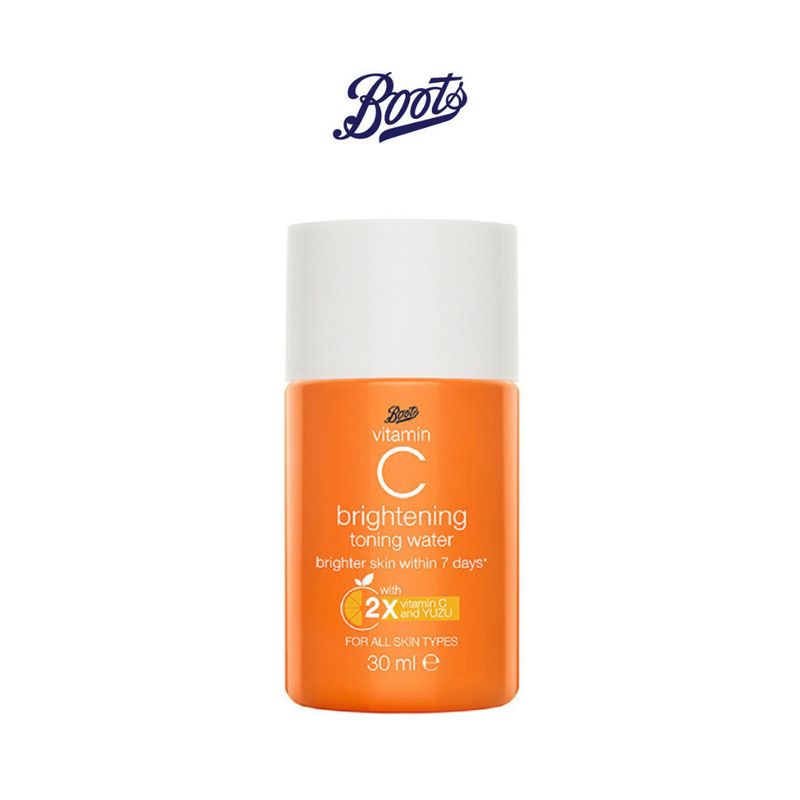 BOOTS VITAMIN C บู๊ทส์ วิตามิน ซี ไบรท์เทนนิ่ง โทนนิ่ง วอเตอร์ 30 มล.
BOOTS VITAMIN C BRIGHTENING TONING WATER 30ML (RR)