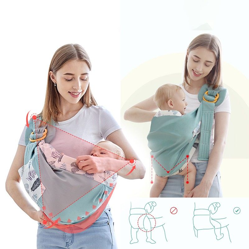 เป้อุ้มเด็ก Baby Carrier ผ้าคลุมให้นมเด็ก น้ำหนักเบา ระบายอากาศ เป้อุ้มเด็กทารก เหมาะสำหรับเด็กทารก3 เดือนขึ้น