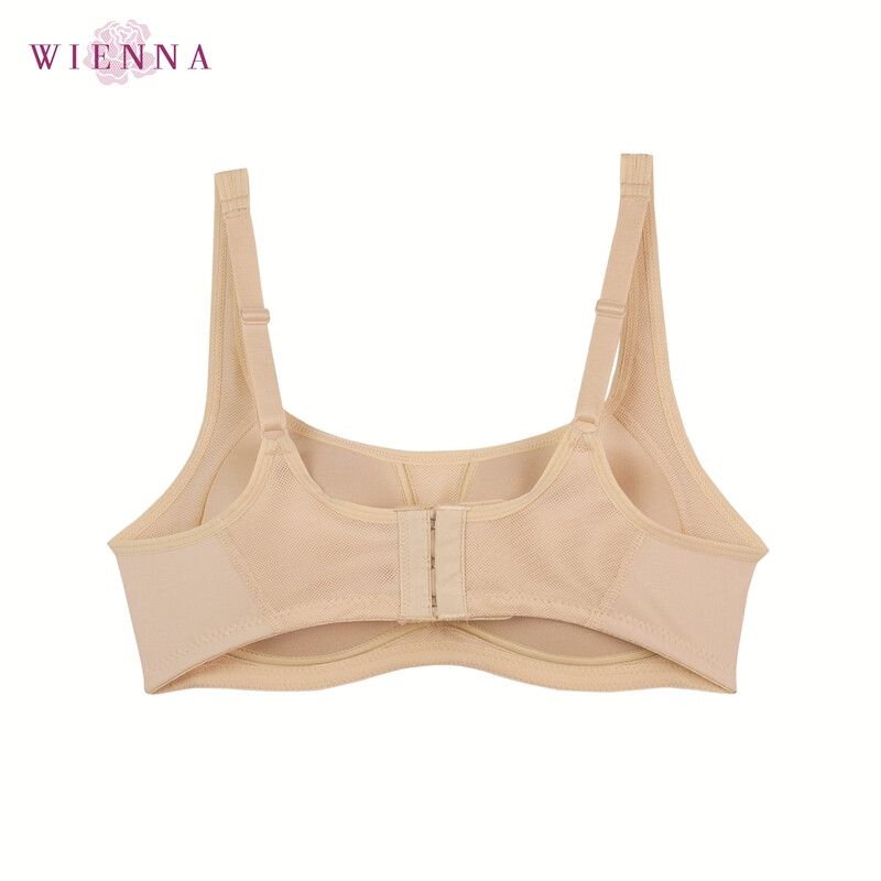 WIENNA BRA Sport Bra DB35101 ชุดชั้นใน  ไร้โครง สปอร์ตบรา บราเต็มเต้า สีเนื้อ ดำ สีน้ำเงิน ส้มอิฐ (BCDE32-36) Carnation