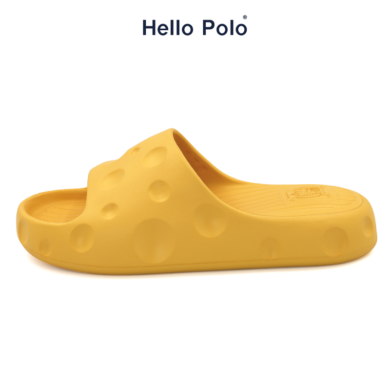 Hello Polo รองเท้าแตะ รองเท้าแตะผู้หญิง ส้นหนา 4 ซม รองเท้านิ่มเหมือนเหยียบอึ ชีส กันลื่นรองเท้าแตะใส่ในบ้าน ผู้หญิง เหมาะกับฤดู HP8018W