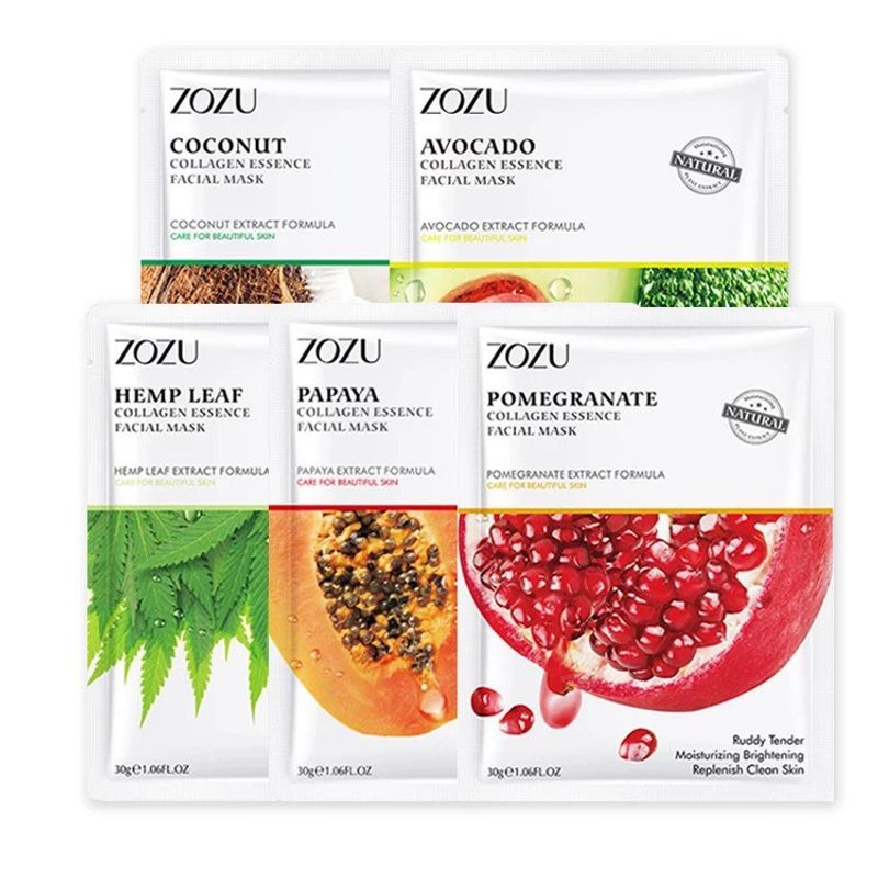 มาส์กคอลลาเจนสูตรผลไม้ ZOZU Collagen Mask มาส์กหน้าขาวเนียนใส ผิวเนียนนุ่ม ผิวใสด้วยสารสกัดจากธรรมชาติ