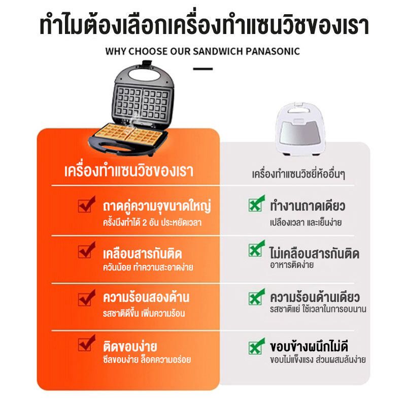 Sohef Mall เครื่องทำวาฟเฟิล เครื่องทำวาฟิล750W เตาวาฟเฟิล วาฟเฟิล เครื่องวาฟเฟิล ขนมรังผึ้ง ทำแซนวิส เครื่องอบวาฟเฟิล ​เครื่องทำขนม เตาทำวาฟเฟิล เครื่องทำวัฟเฟิล เครื่องปิ้งขนมปังอัต เครื่องอบแซนวิช เครื่องทำแซวิช เครื่องทำครอฟเฟิล Waffle maker