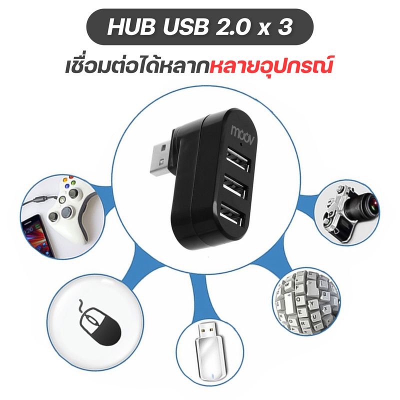 MOOV HUB02 USB 3 Port