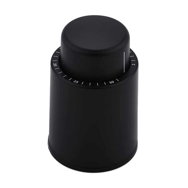 Black ABS Vacuum Wine Bottle Stopper Sealed Storage Vacuum Memory Wine Stopper Push Style Bar Tools Barware Wine Cork