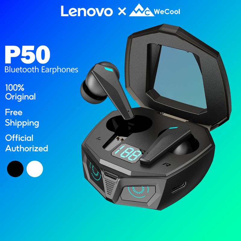 P50 หูฟังเกมมิ่ง Low latency TWS หูฟังบลูทูธ Bluetooth หูฟัง Earphone With RGB Lights