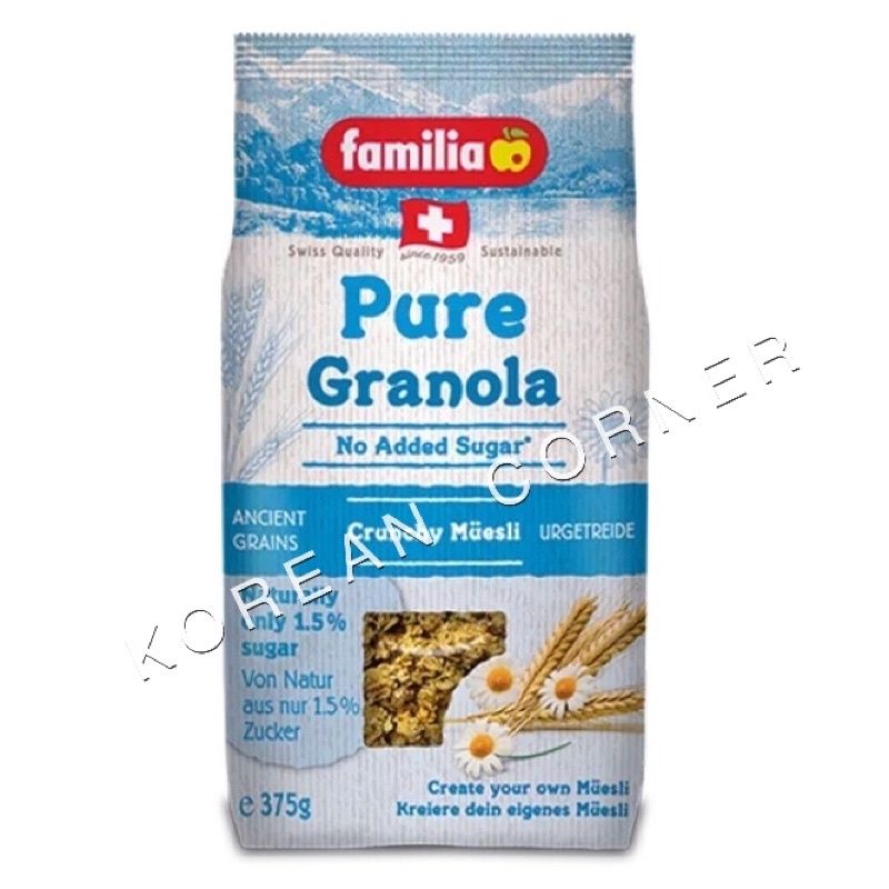 FAMILIA Granola Muesli กราโนล่า มูสลี่ ถั่ว ผลไม้ ข้าวโอ๊ต คอร์นเฟลก อาหารมื้อเช้า super food แบรนด์ยอดนิยม สวิส ขนาดพก