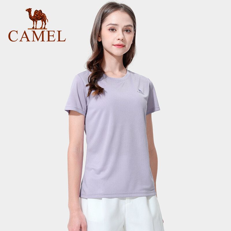 Cameljeans มาใหม่ล่าสุด Refreshing Breathable กีฬาเสื้อยืดสตรีสบายๆสบายๆแขนสั้นเสื้อยืดผู้หญิง