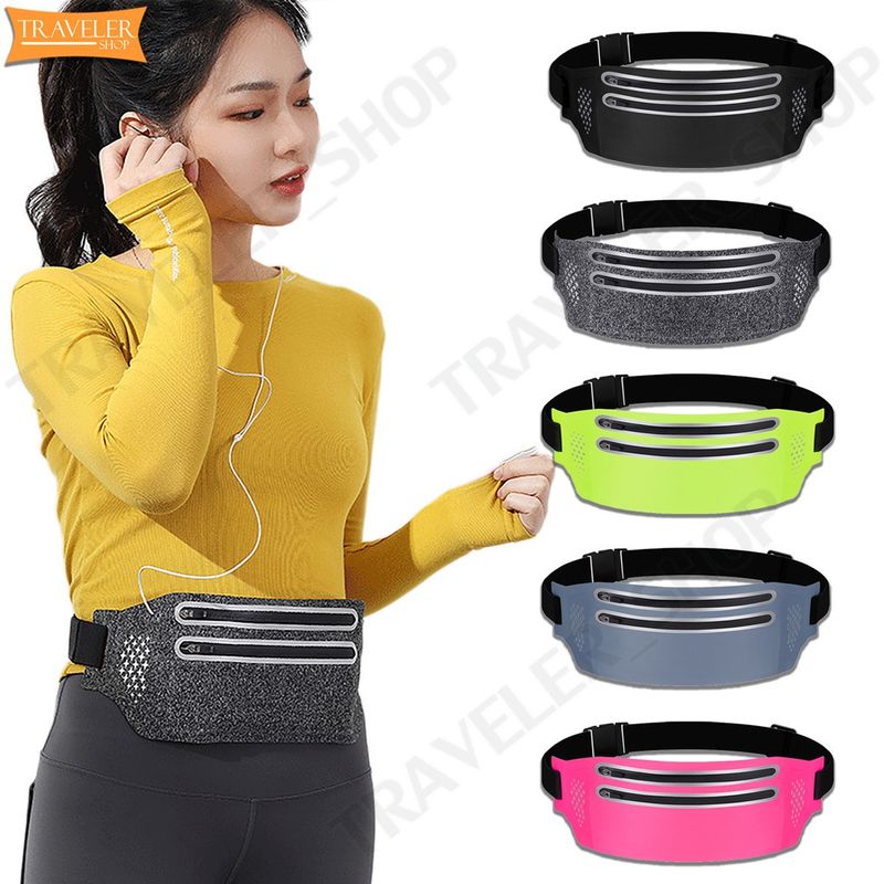 กระเป๋าคาดเอวออกกำลังกายแบบ 2ช่อง  ใส่วิ่งออกกำลังกาย  Sport Waist Bag SPORTBAG