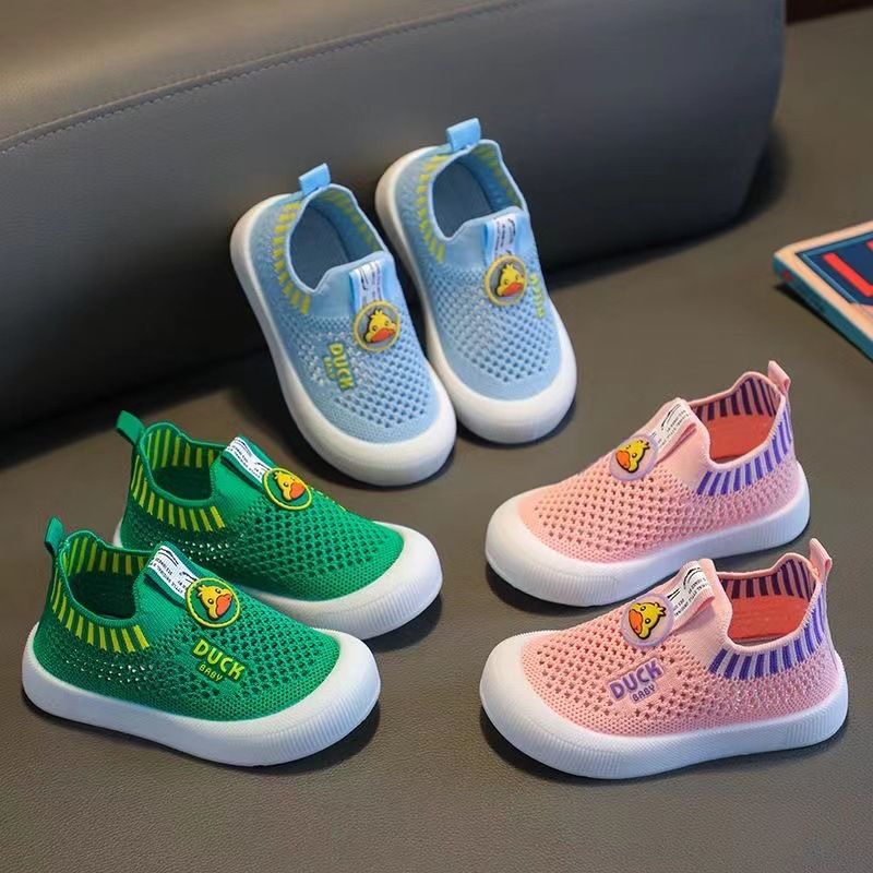 2024 Childrens Shoes Spring and Summer New Boys and Girls Breathable Fly-woven Mesh Shoes Non-slip Soft Sole Casual Shoes Sneakers