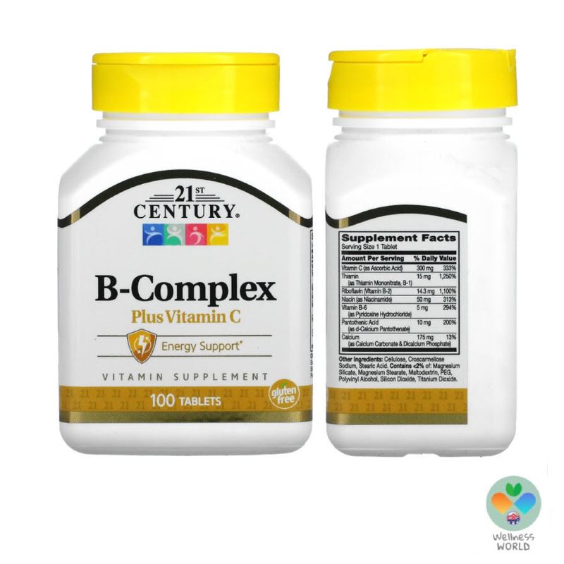 < พร้อมส่ง > 21st Century , วิตามินบีรวม B-Complex, B-6, B-12, B-50 Complex , B-100 Complex, Stress B