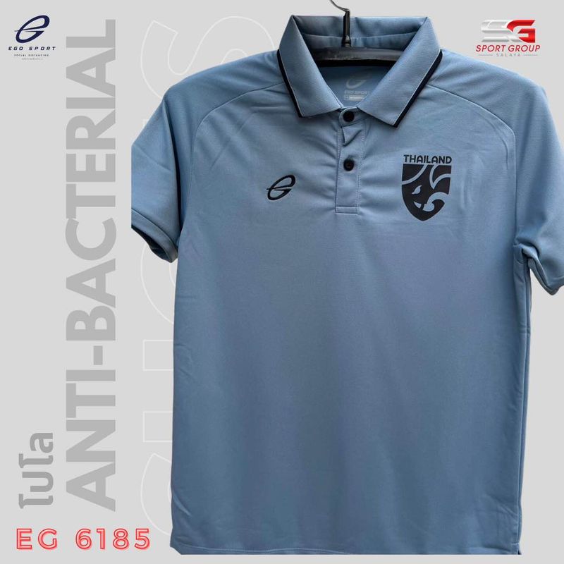 EGO SPORT เสื้อโปโลโลโก้ช้างศึก เสื้อโปโลทีมชาติ  Anti-Bacterial Ego Sport รุ่น EG 6185 (รับประกันสวยตรงปก ไม่จกตา)