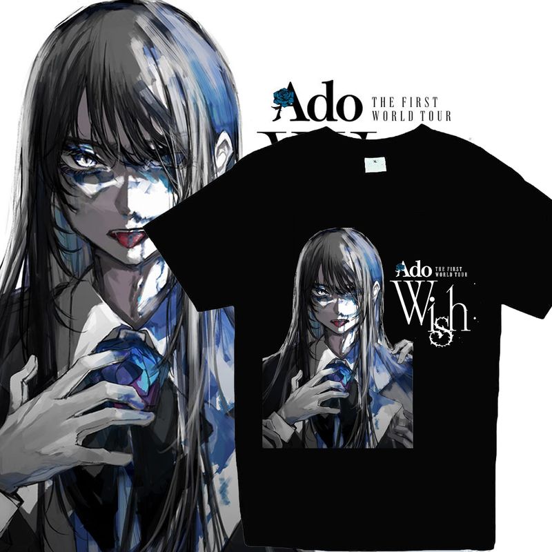 Ado THE FIRST WORLD TOUR Wish ที่กรุงเทพฯ เสื้อยืดแขนสั้นแฟนคลับ