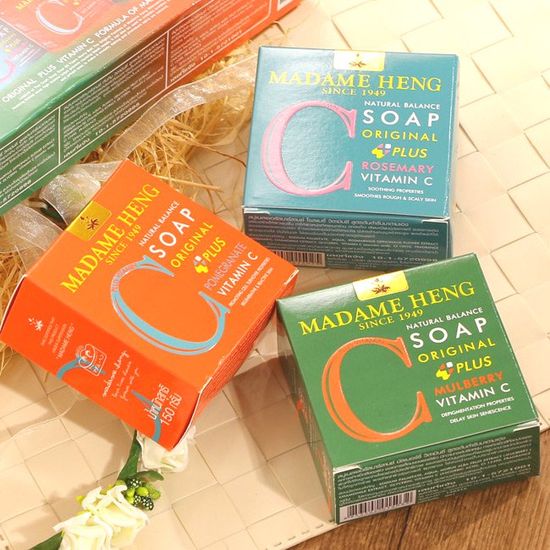 สบู่มาดามเฮง ของแท้ สบู่สมุนไพรกลั่น  สบู่ เมอรี เบลล์ Merry Bell Original Soap Madame Heng 160 กรัม