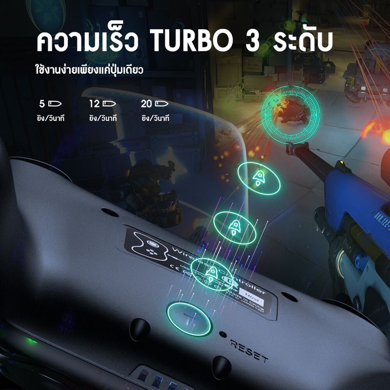 ONIKUMA SAME WIRELESS CONTROLLER จอยเกมไร้สาย จอยเกมสำหรับมือถือ/PC/SWITCH แบตเตอรี่ 600 mAh