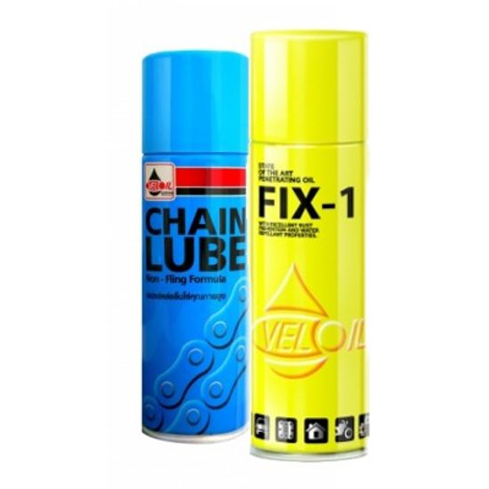 veloil chain lube น้ำมันฉีดโซ่ & fix one น้ำมันอเนกประสงค์