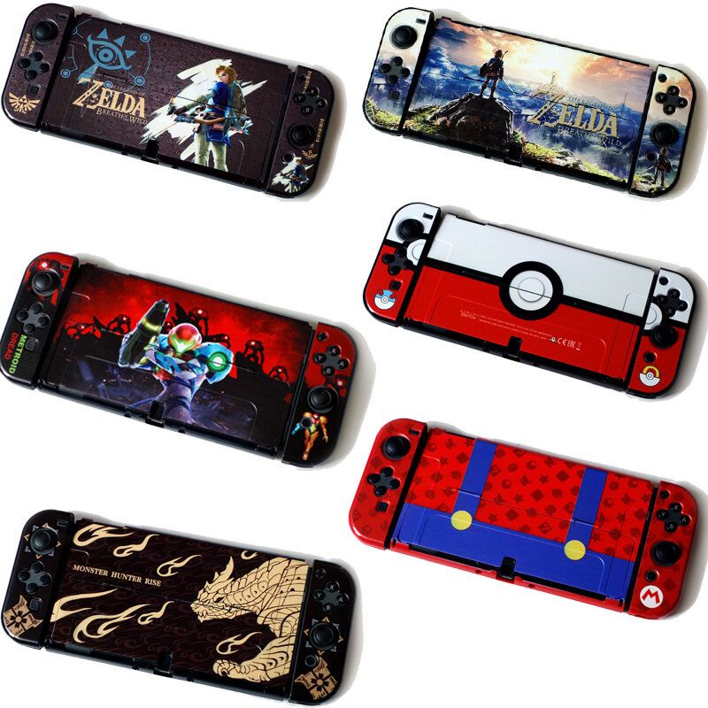 เคสแข็งแบบเสียบได้สำหรับ Nintendo Switchเคสธีมโปเกมอนโอเธียเตอร์ Zelda สำหรับสวิตช์ Oled คอนโซล & Joy-Con และ HD กระจกนิรภัยเทมเปอร์ใส