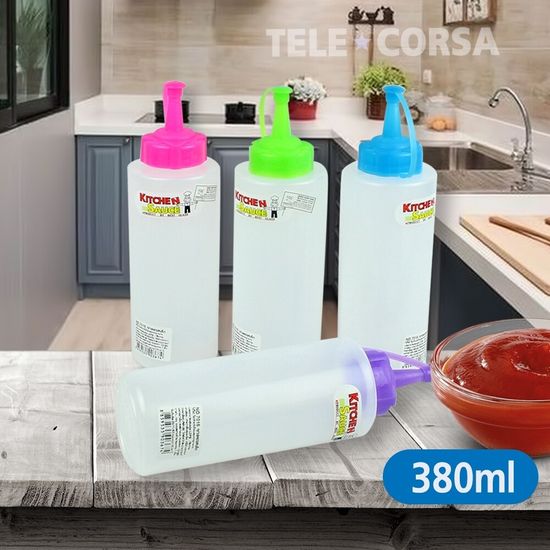 ขวดบีบ ขวดบีบซอส  ขวดบีบพลาสติก  ขนาด380 ml. รุ่น Plastic-small-squeeze-sauce-bottle-380-ml-00h-Tissue